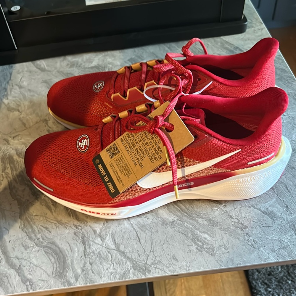 Nike San Francisco 49ers Pegasus 41 Shoes Red White FZ5070-600 Men Sz 10.5